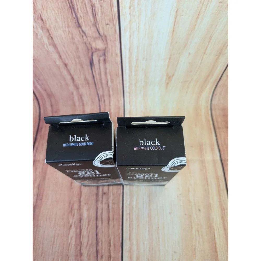 2 PK Max Makeup Cherimoya Limited Edition Creamy Gel Eyeliner Black Gold Dust